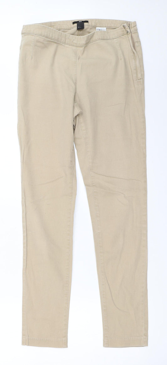 H&M Womens Beige Capri Trousers Size 28 in L29.5 in