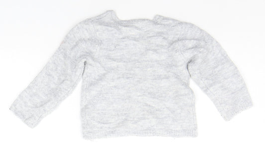 Primark Baby Grey Geometric Pullover Jumper Size 12-18 Months - STARS