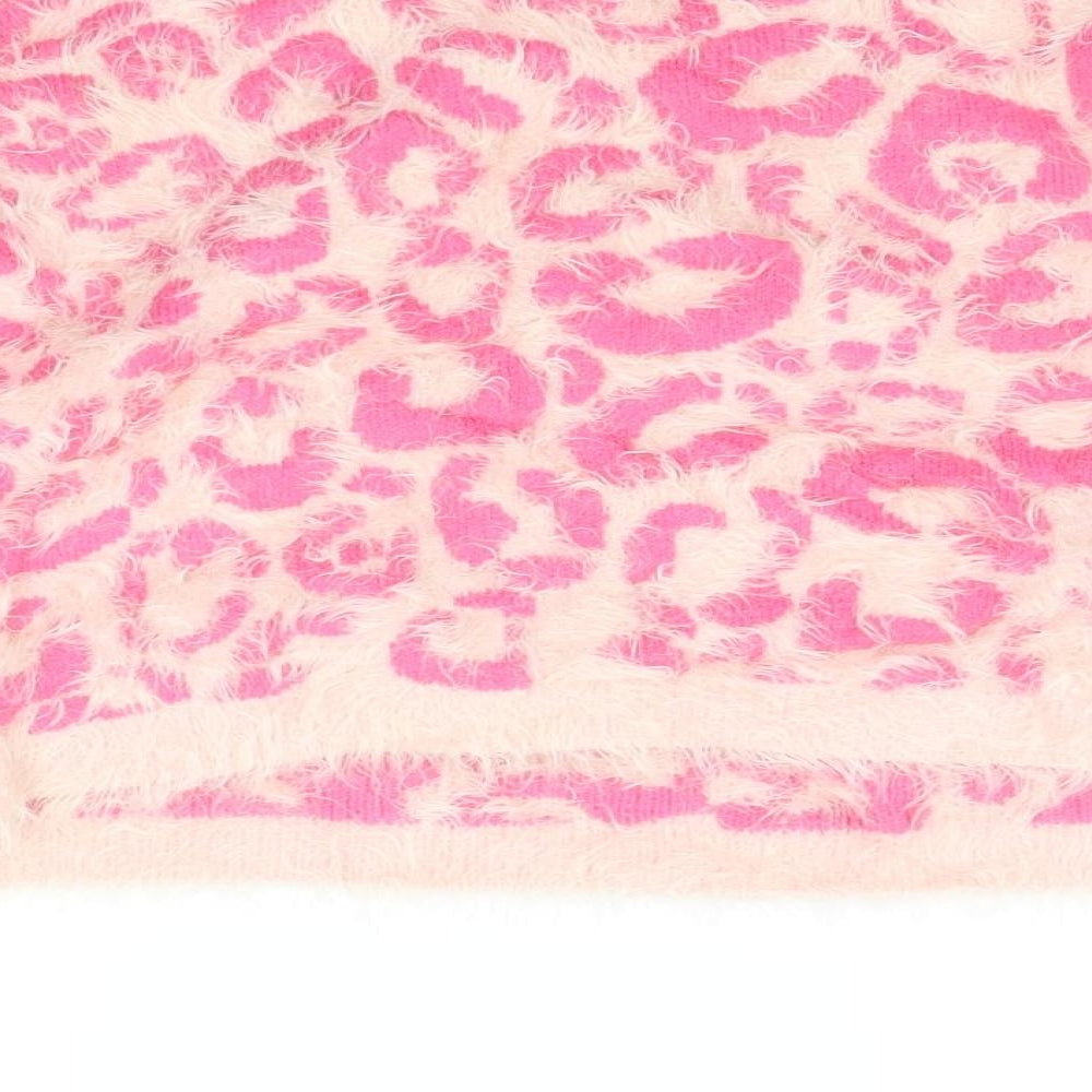 River Island Womens Pink Animal Print Pullover Jumper Size 10