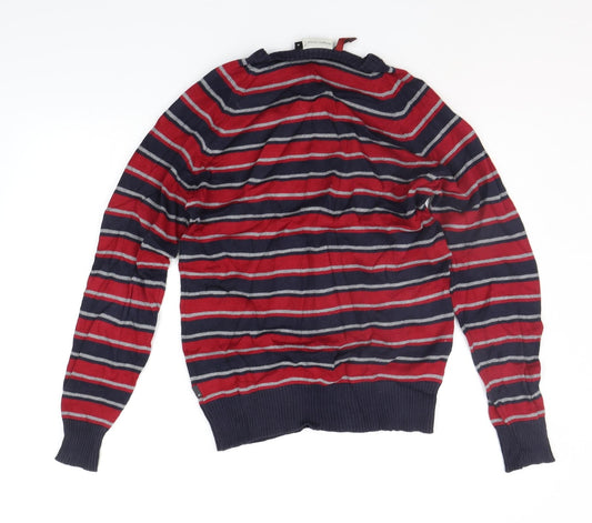 Angelo Litrico Womens Red Striped Pullover Jumper Size M