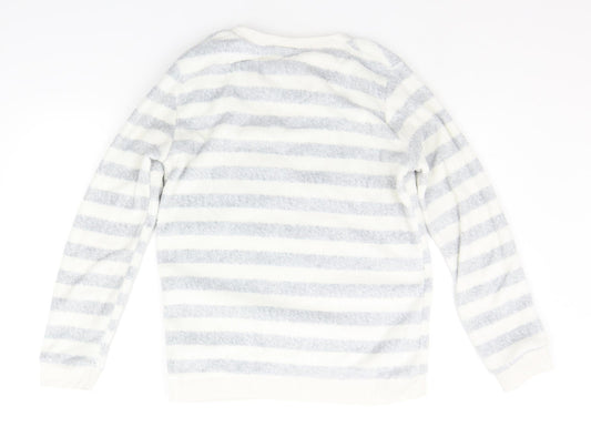 LOVE TO LOUNGE Womens Grey Striped Top Pyjama Set Size S - MICKEY MOUSE