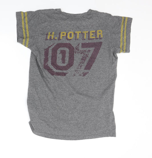 LOVE TO LOUNGE Womens Grey Basic T-Shirt Size XS - Gryffindor