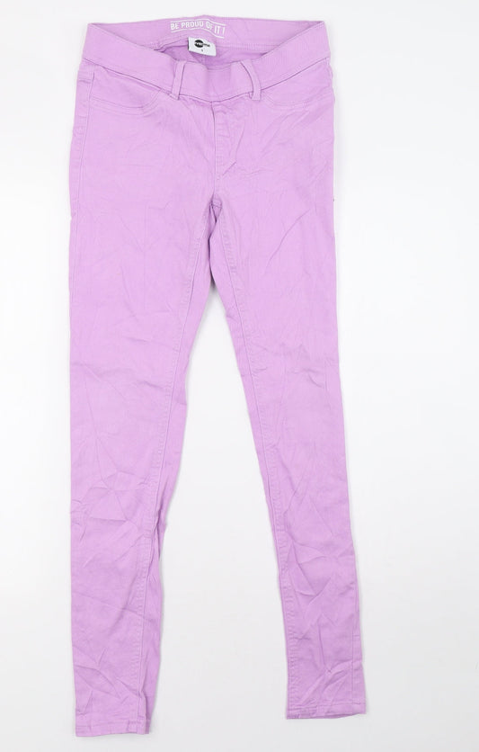 ever me Womens Purple Denim Jegging Trousers Size 10 L30 in