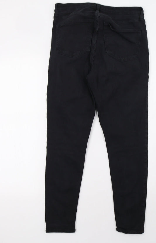 Topshop Womens Black Denim Skinny Jeans Size 30 L30 in