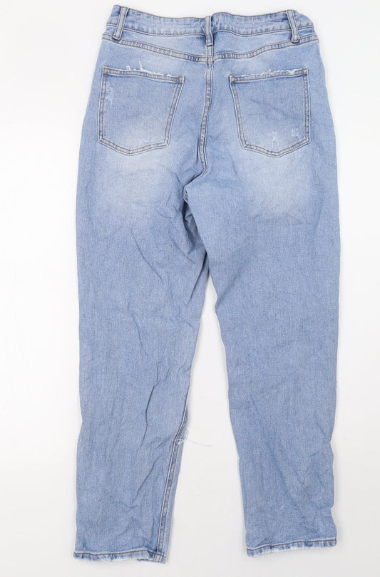 cindy Womens Blue Denim Straight Jeans Size 28 L30 in