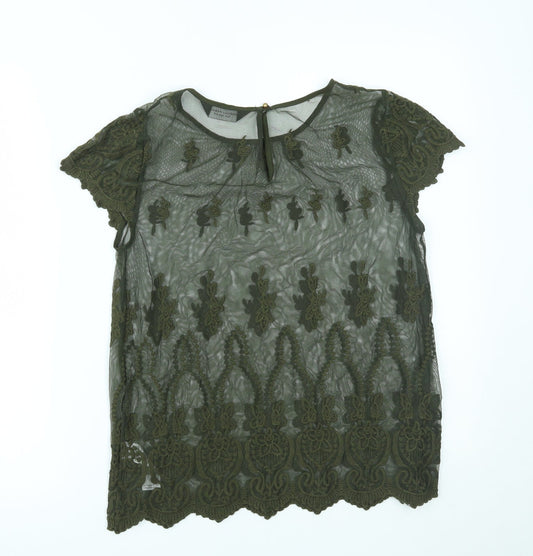 Dorothy Perkins Womens Green Basic Blouse Size 12