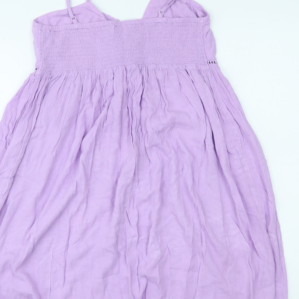 Accessorize Womens Purple Fit & Flare Size S