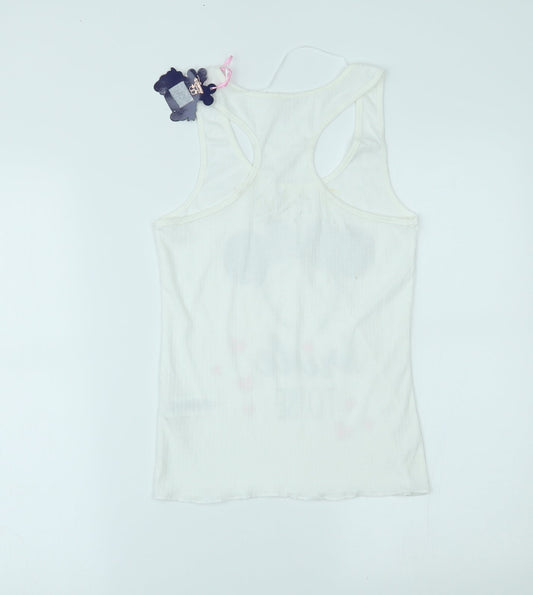 Primark Womens White Top Pyjama Top Size S