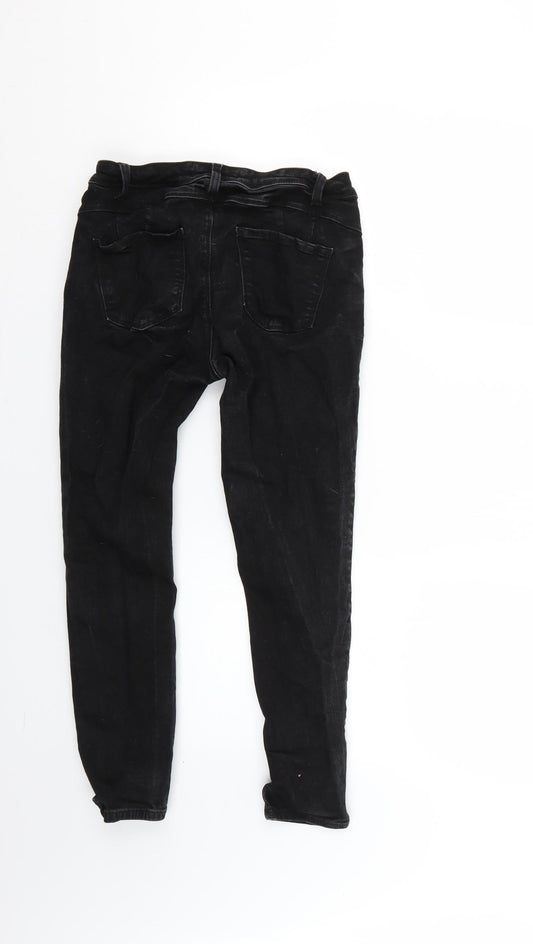 Denim & Co. Womens Black Skinny Jeans Size 12 L22 in