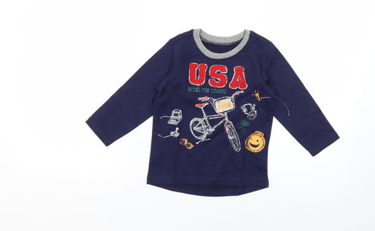 Matalan Baby Blue Basic T-Shirt Size 12-18 Months