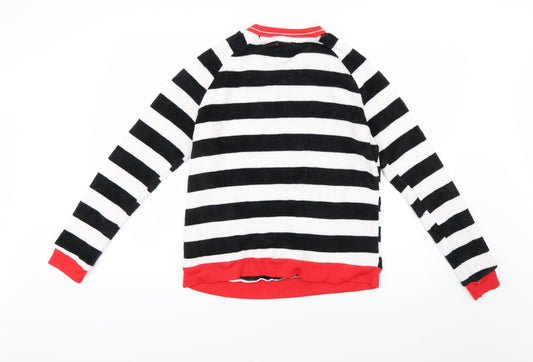 Disney Womens Multicoloured Striped Top Pyjama Top Size 10 - Disney
