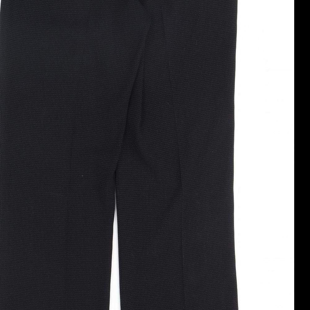 AMARANTO Womens Black Polka Dot Trousers Size 12 L31 in