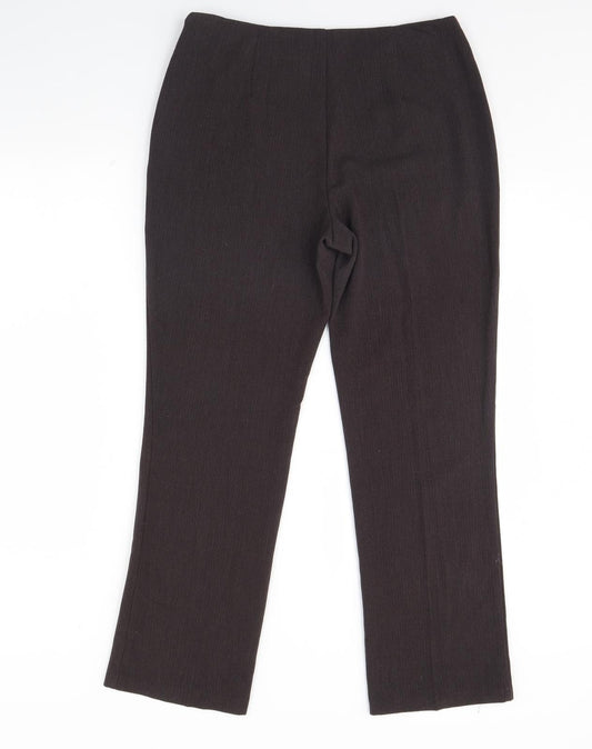 m&s Womens Brown Trousers Size 12 L30 in