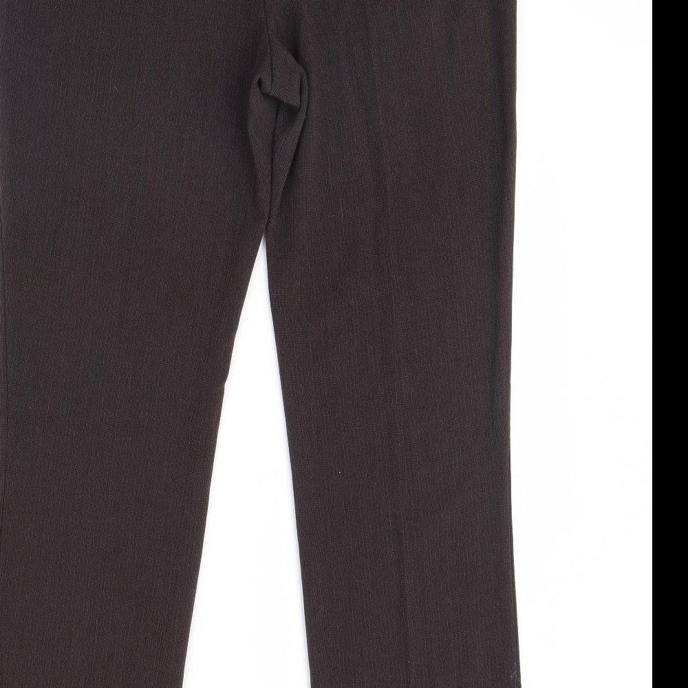 m&s Womens Brown Trousers Size 12 L30 in