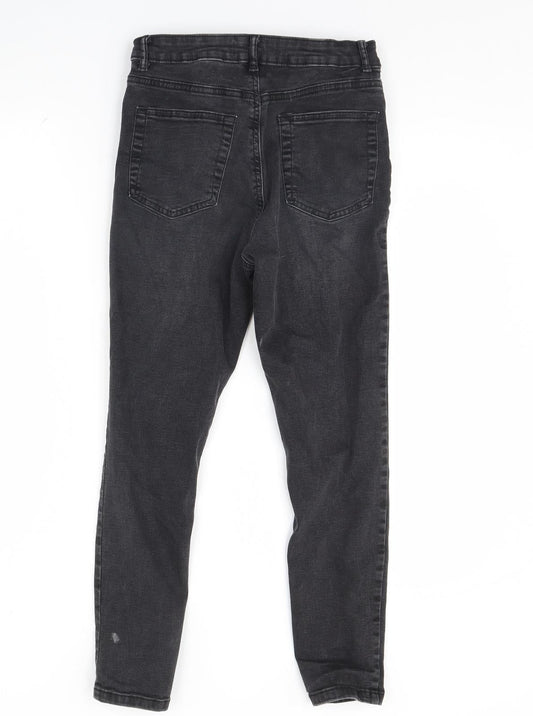 Denim & Co. Womens Black Denim Skinny Jeans Size 12 L28 in