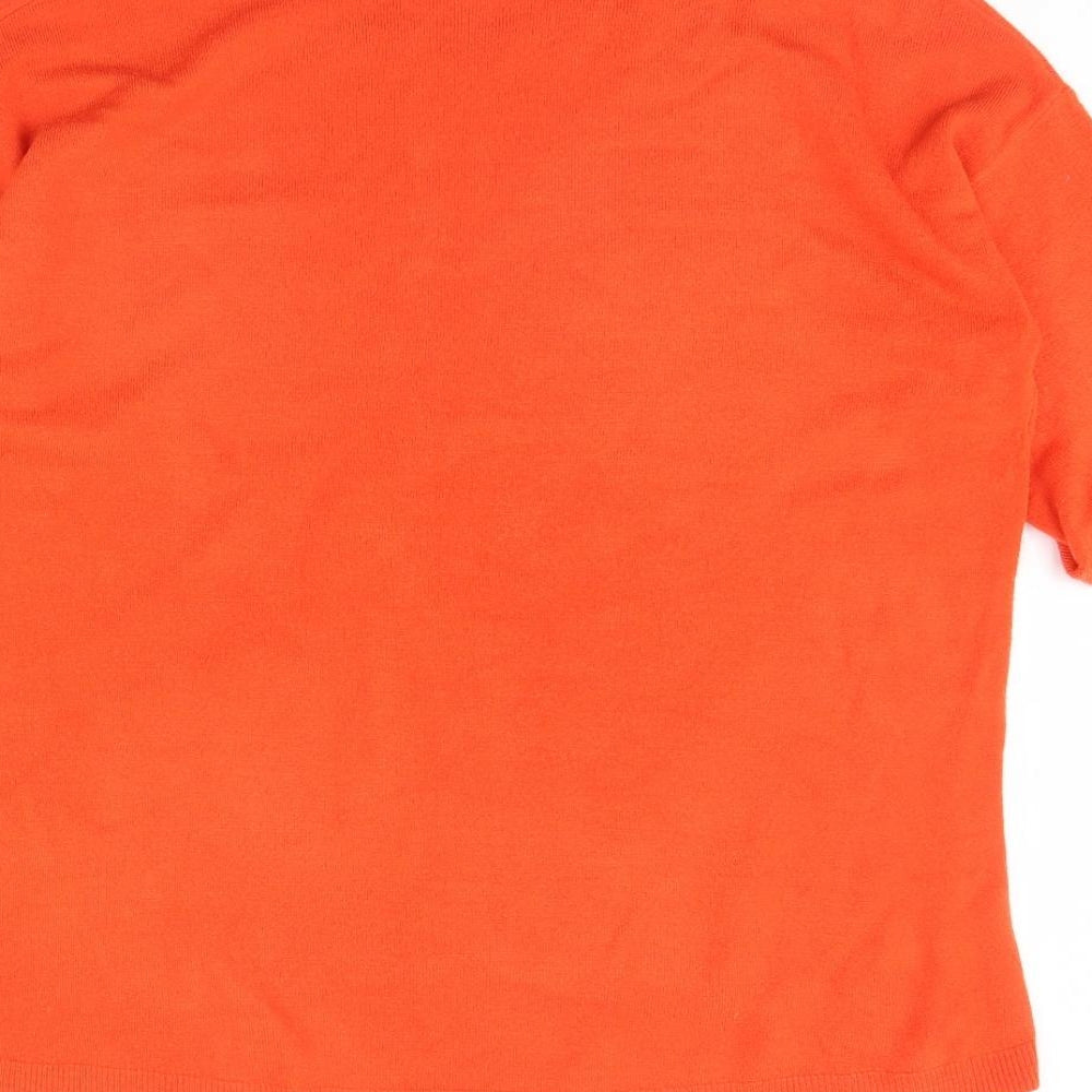 m&S Womens Orange Pullover Jumper Size 12
