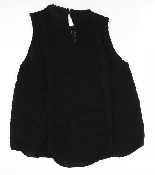 Gap Womens Black Floral Basic Blouse Size XS