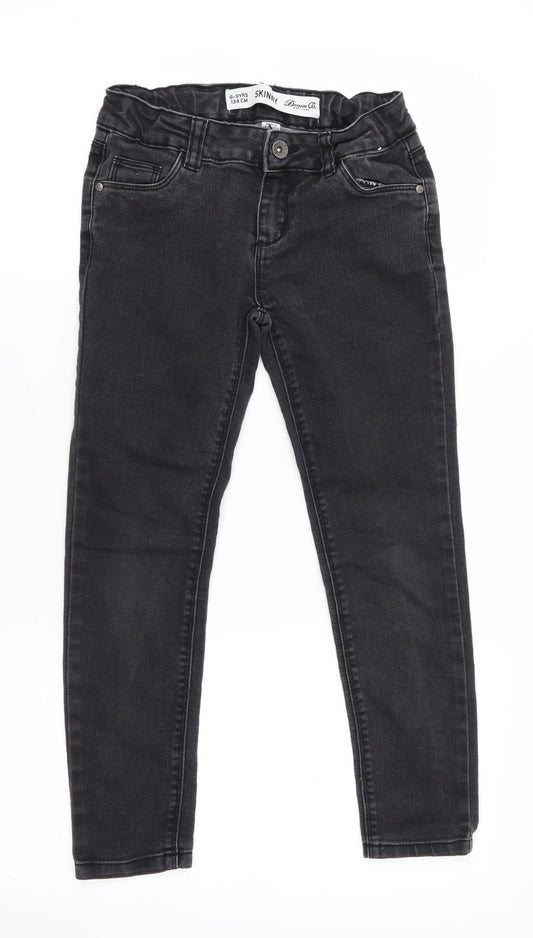 Denim Co Girls Black Skinny Jeans Size 8-9 Years