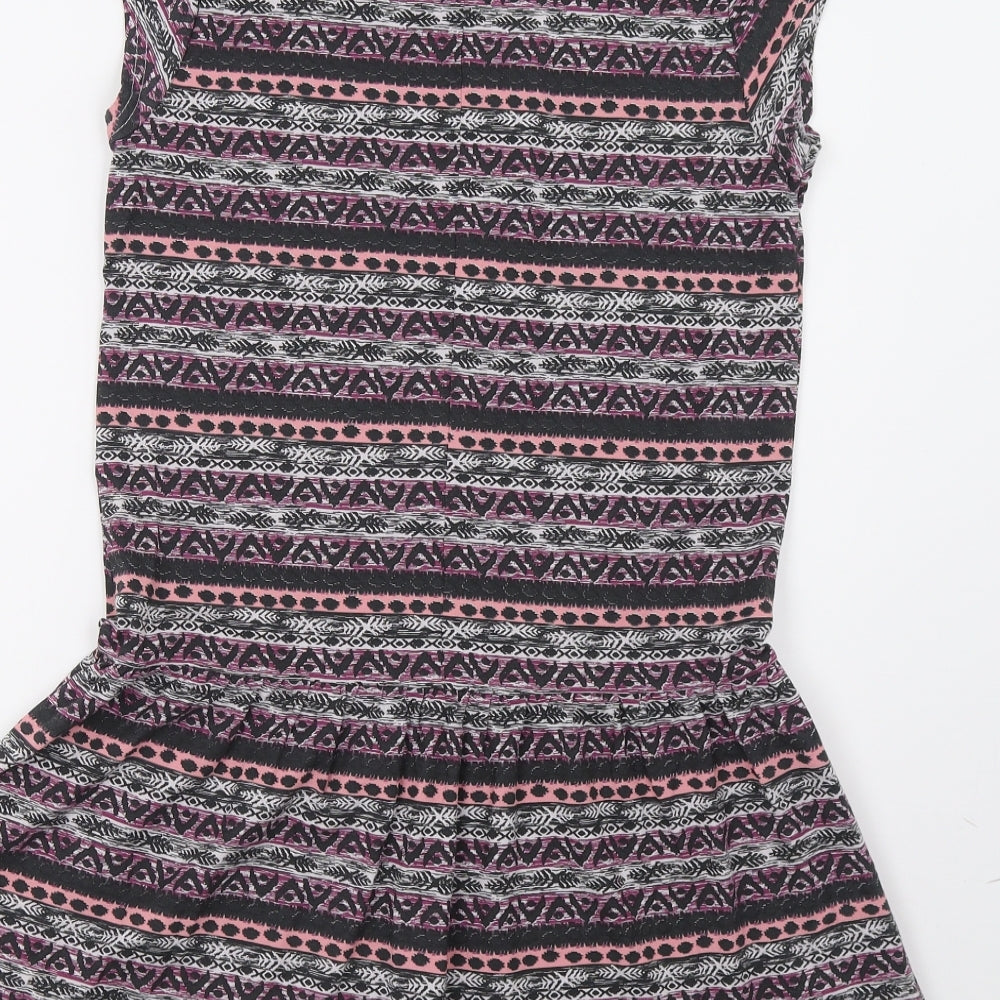 Tammy Girls Multicoloured Geometric T-Shirt Dress Size 12-13 Years