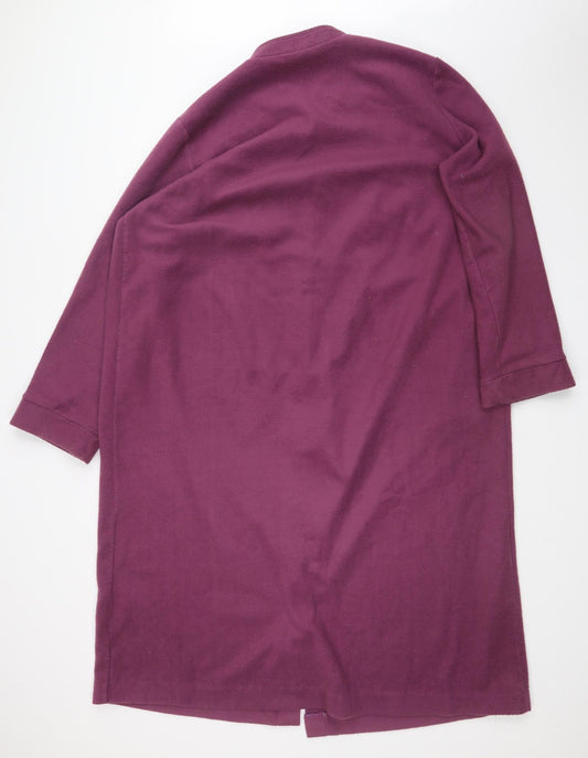 Damart Womens Purple Fleece Overcoat Coat