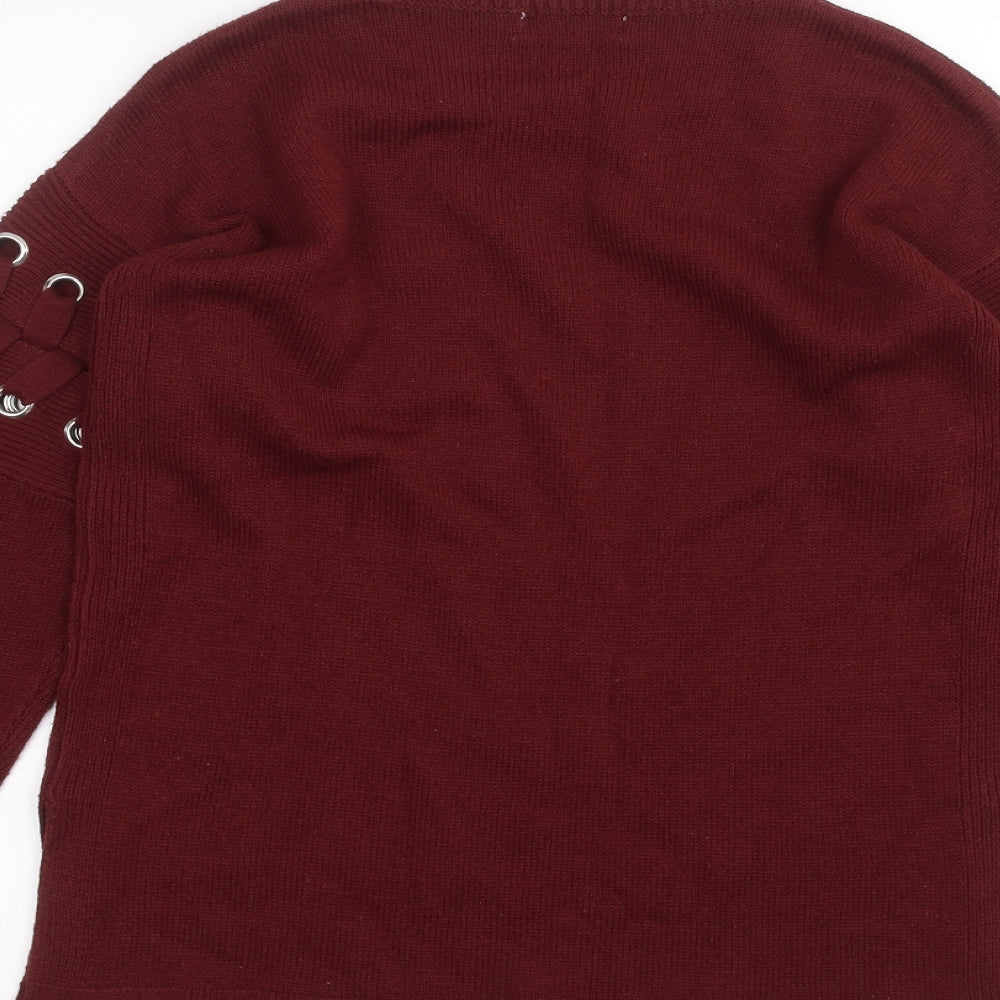 Papaya Womens Red Pullover Jumper Size S