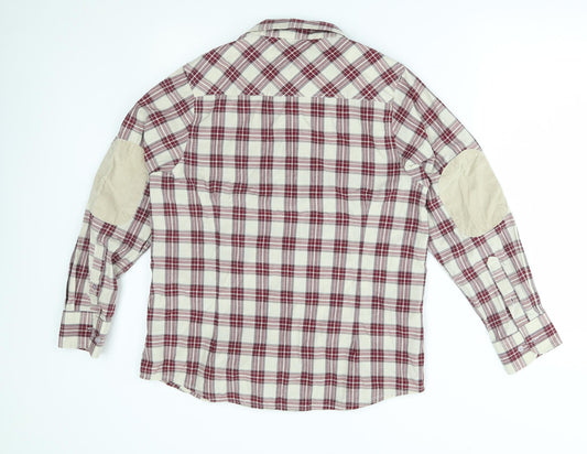 granite Womens Red Plaid Basic Button-Up Size 12