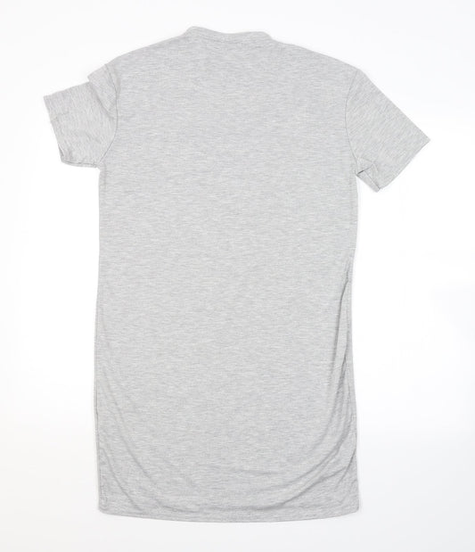 PRETTYLITTLETHING Womens Grey T-Shirt Dress Size 6