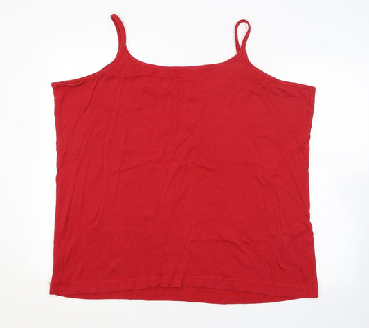 Glamorosa Womens Red Basic Tank Size 30