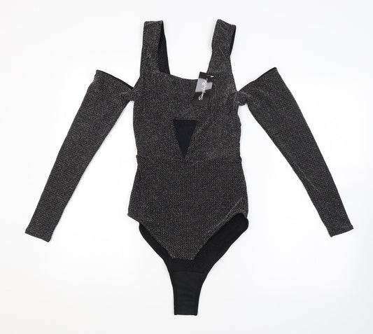 Simply Be Womens Grey Argyle/Diamond Unitard One-Piece Size 12