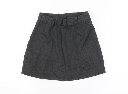 M&S Girls Grey A-Line Skirt Size 5-6 Years