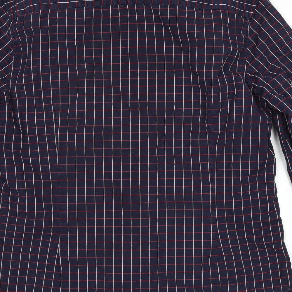 ASOS Mens Blue Check Button-Up Size L