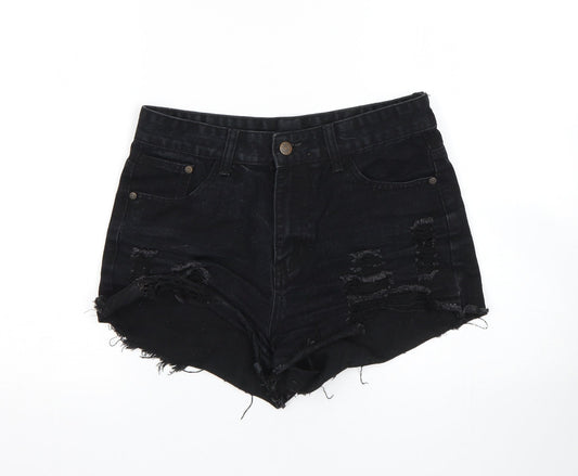 Preworn Womens Black Cut-Off Shorts Size M