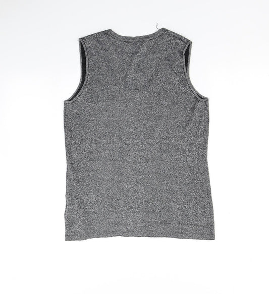 editions Womens Grey Basic T-Shirt Size 10