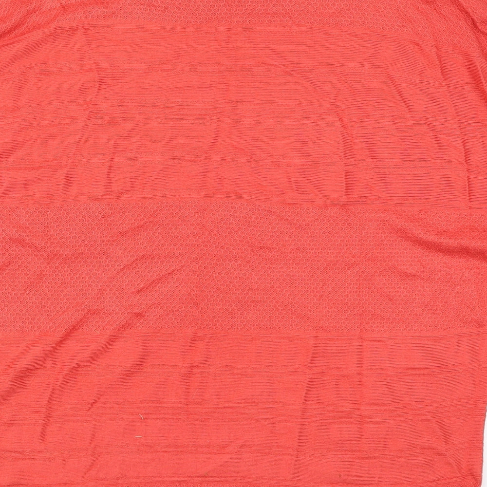 M&Co Womens Red Knit Pullover Jumper Size 14