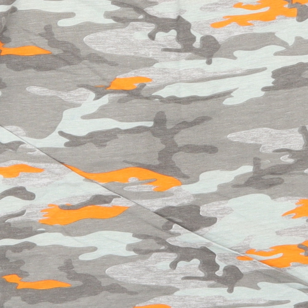 Preworn Boys Orange Camouflage Pyjama Top Size 7-8 Years