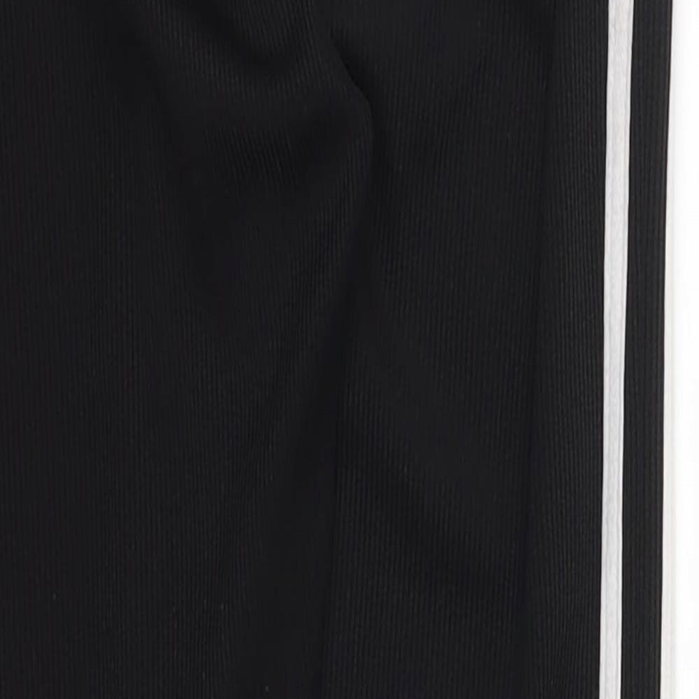 Boohoo Womens Black Striped Carrot Trousers Size 8 L27 in