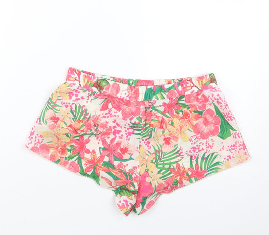 Debenhams Womens Pink Floral Capri Pyjama Set Size 6