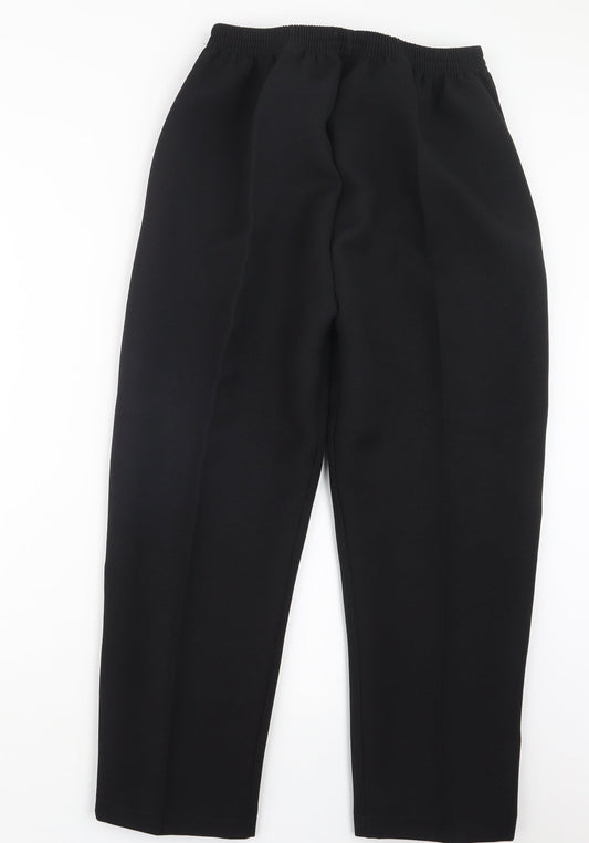 Preworn Womens Black Trousers Size 16 L24 in