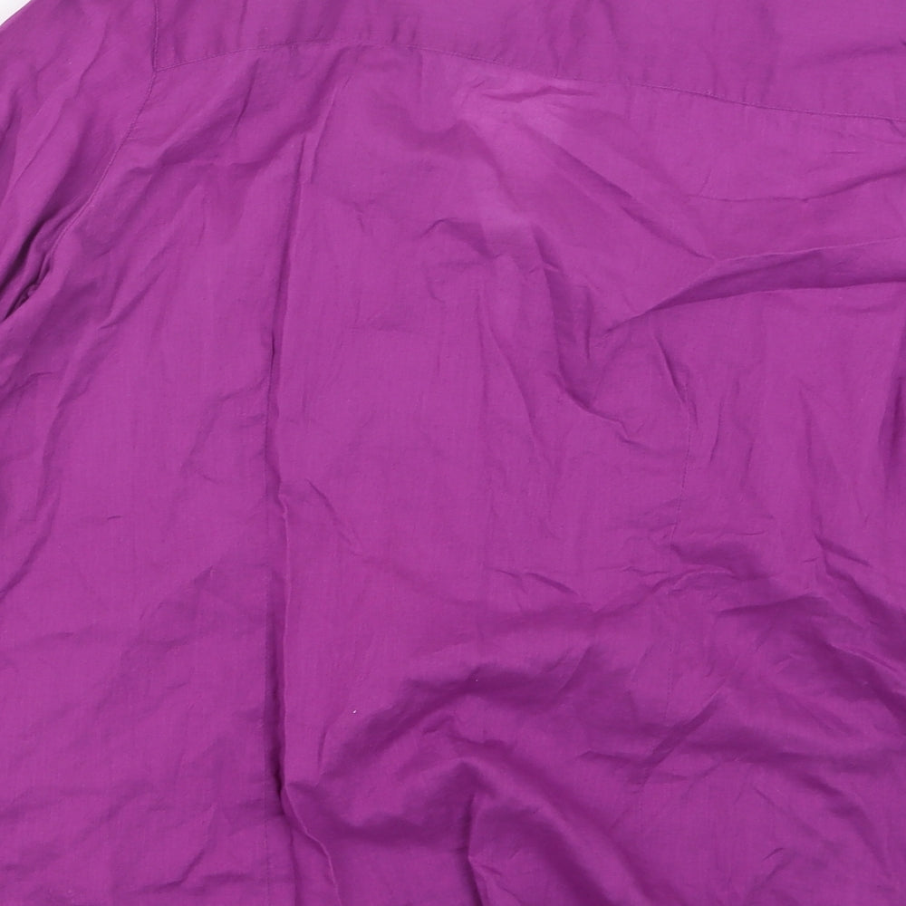 Maine Womens Purple Basic Button-Up Size 14