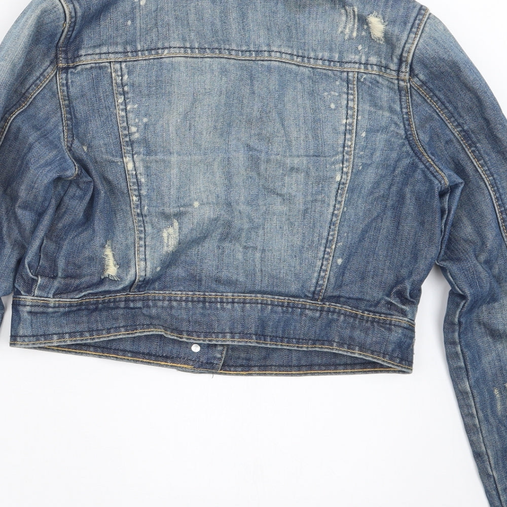 Authentic Womens Blue Denim Jacket Size 10