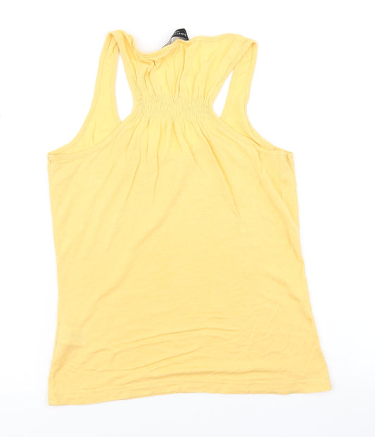 Dorothy Perkins Womens Yellow Basic T-Shirt Size 10