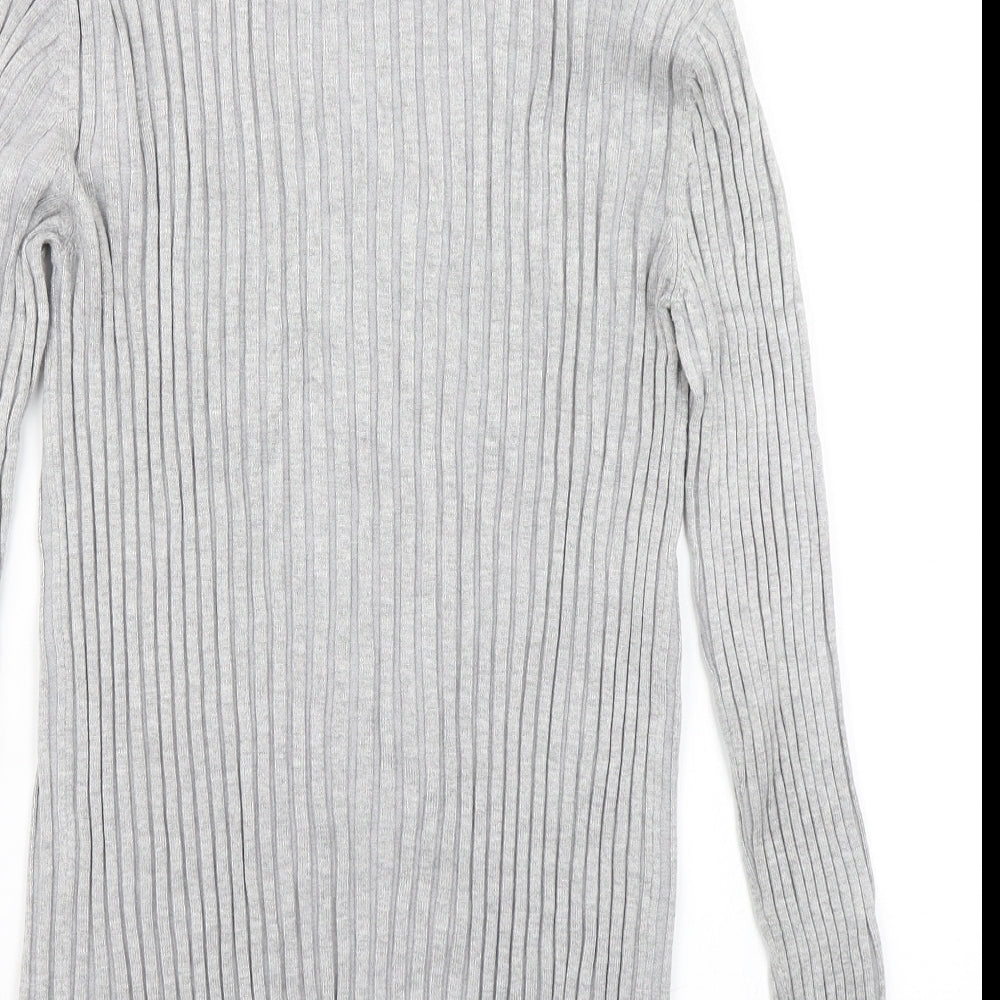 Avenue Womens Grey Knit Pullover Jumper Size 12