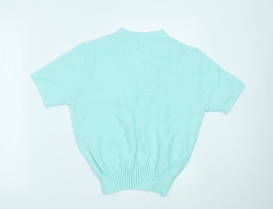 Preworn Womens Blue Basic T-Shirt Size 8
