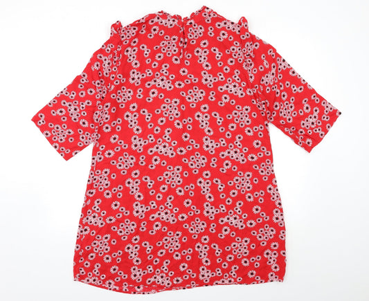 Papaya Womens Red Floral A-Line Size 14