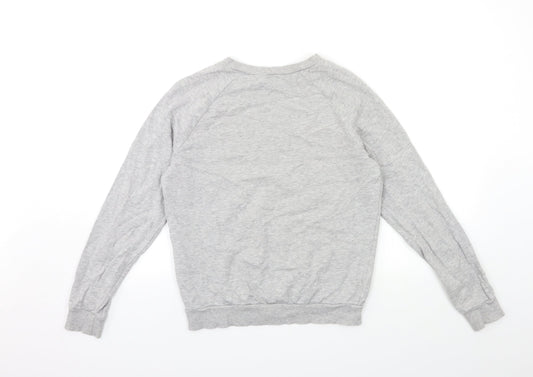 H&M Womens Grey Pullover Sweatshirt Size M - team internet