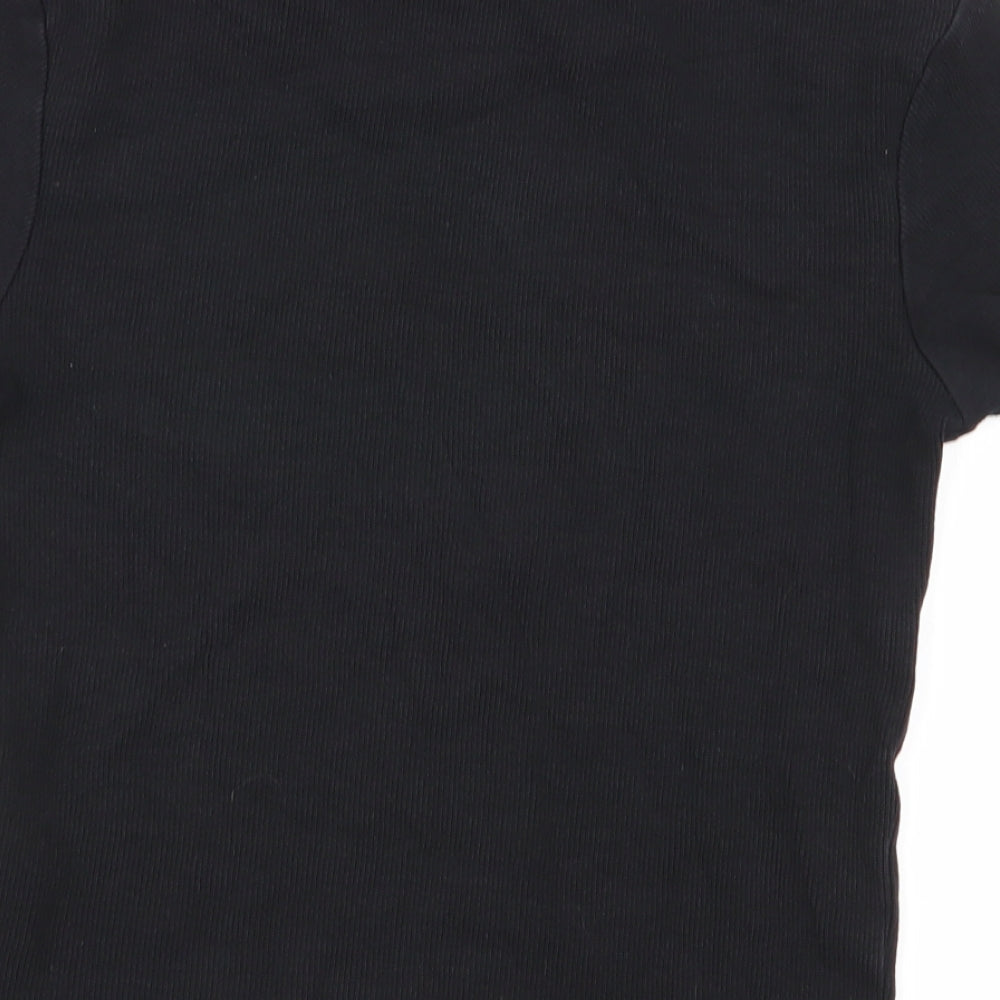 New Look Womens Black Basic T-Shirt Size 10