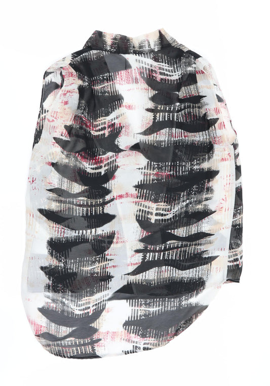 VERO MODA Womens Multicoloured Geometric Basic Blouse Size M