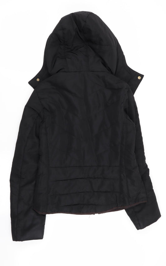H&M Womens Black Parka Coat Size 8