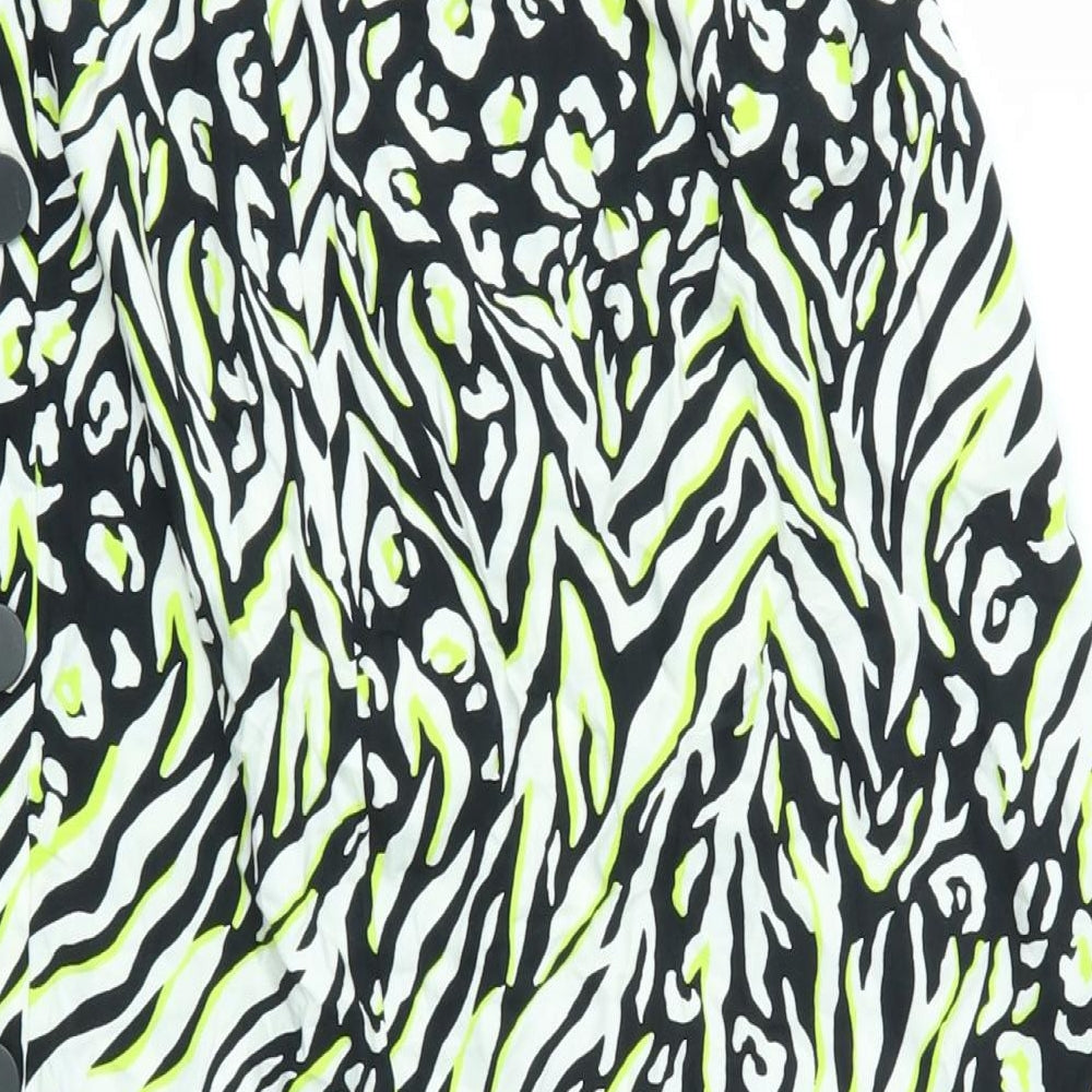 F&F Womens Multicoloured Animal Print Flare Skirt Size 16 - stretch waistband