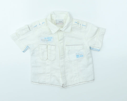 NEXT Boys White Basic Button-Up Size 6-9 Months